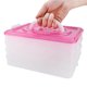 thumbnail image 5 of Caja de bola de masa portátil de cuatro capas, caja de plástico, soporte para contenedor, caja de almacenamiento de cocina (rojo), 5 of 8