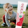 thumbnail image 6 of RADIUS USDA Organic Kids Toothpaste 3oz Non Toxic Chemical-Free Gluten-Free Designed to Improve Gum Health for Children's 6 Months and Up - Dragon Fruit - Pack of 2, 6 of 8