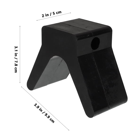 Hemobllo Black Rubber Boat Trailer Bow Stop, and Easy to Install, Ideal for Home and Outdoor Use