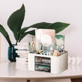 thumbnail image 4 of Portalápices de mesa, organizador de escritorio de oficina con cajones, accesorio para mujeres y niñas Blanco, 4 of 9