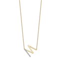 thumbnail image 4 of Auriga Fine Jewelry 14K Yellow Gold Sideways Diamond Initial M Necklace for Women, 4 of 5