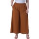 thumbnail image 1 of Pantalones de lounge de talla grande para mujer GRACE & GRANDEUR, con cintura elástica, pierna ancha, estilo palazzo, con bolsillos, 3X, marrón, 1 of 1