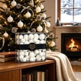 thumbnail image 4 of STPToys 44Pcs Christmas White Velvet Ornament Balls Assorted Sizes With Hanging Loops For Xmas Tree Holiday Home Decor, 4 of 9