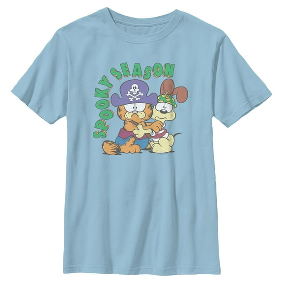 Boys Garfield Orange Cat And Odie Pirates Season T Shirt