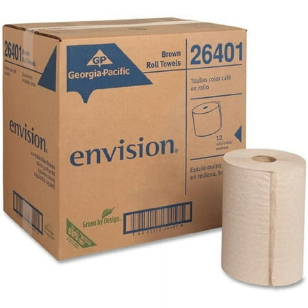 Georgia Pacific Blue Basic Recycled Paper Towels, 26401, Brown, 12 Count