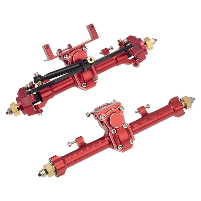 s traseros delanteros de control remoto 1/24 para vehículos Axial SCX24 Axi90081 accesorios de oruga de Hobby Rojo yotijar Eje trasero delantero RC