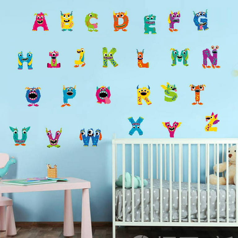 Baby Products Online - Alphabet Wall Stickers For Kids Rooms - Abc Toddler  For Boy And Girl Playroom Decor Live Stickers - Wall Stickers For Kids  Rooms - Kideno