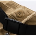thumbnail image 4 of Hatoys Men's Cotton Chino Shorts with Built-In Belt, 7"/9" Inseam Casual Golf Short Pants, Summer Vacation Straight Fit Bermuda Shorts, 4 of 9