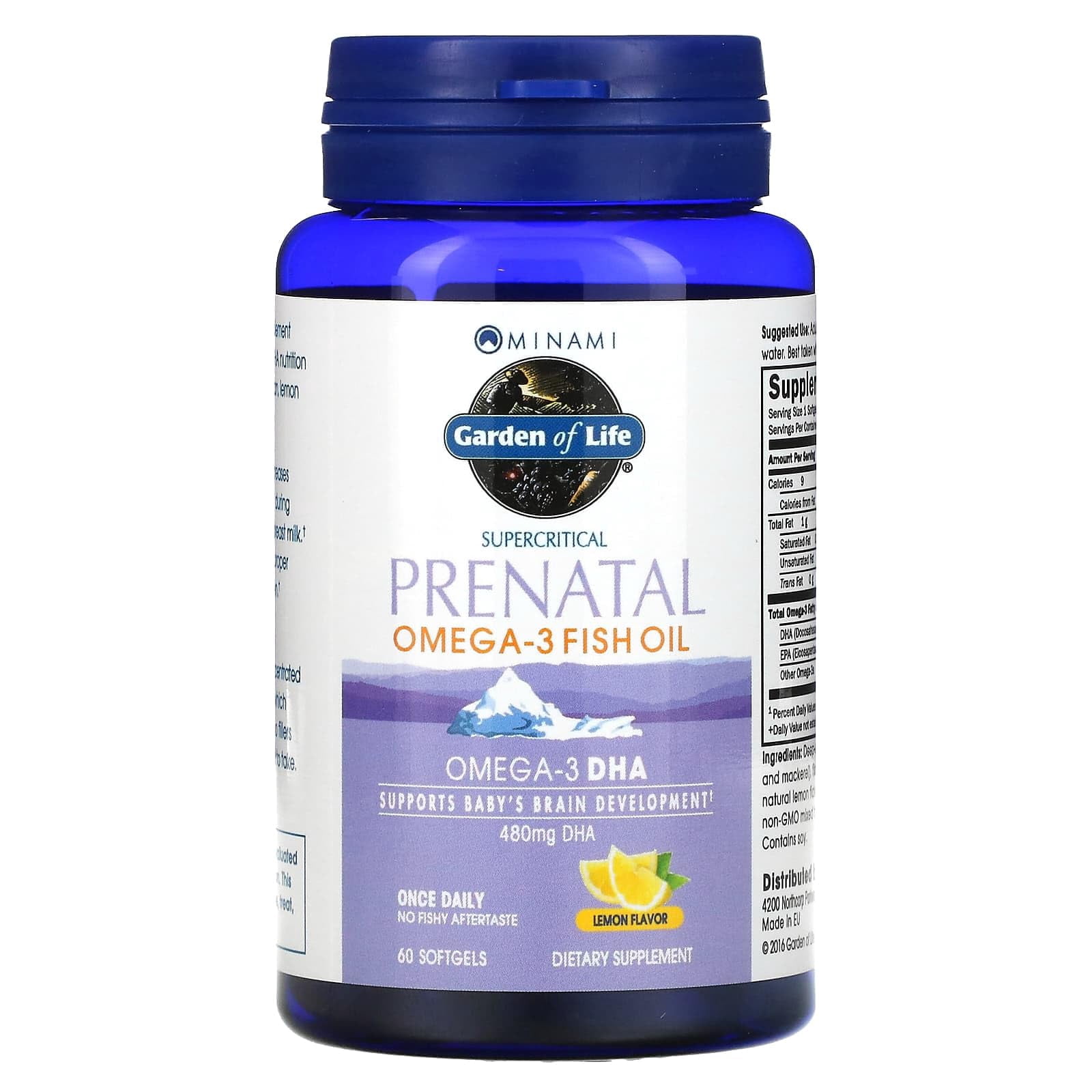 Garden of Life Prenatal DHA Omega 3 Fish Oil - Minami Natural Prenatal, 60 Softgels