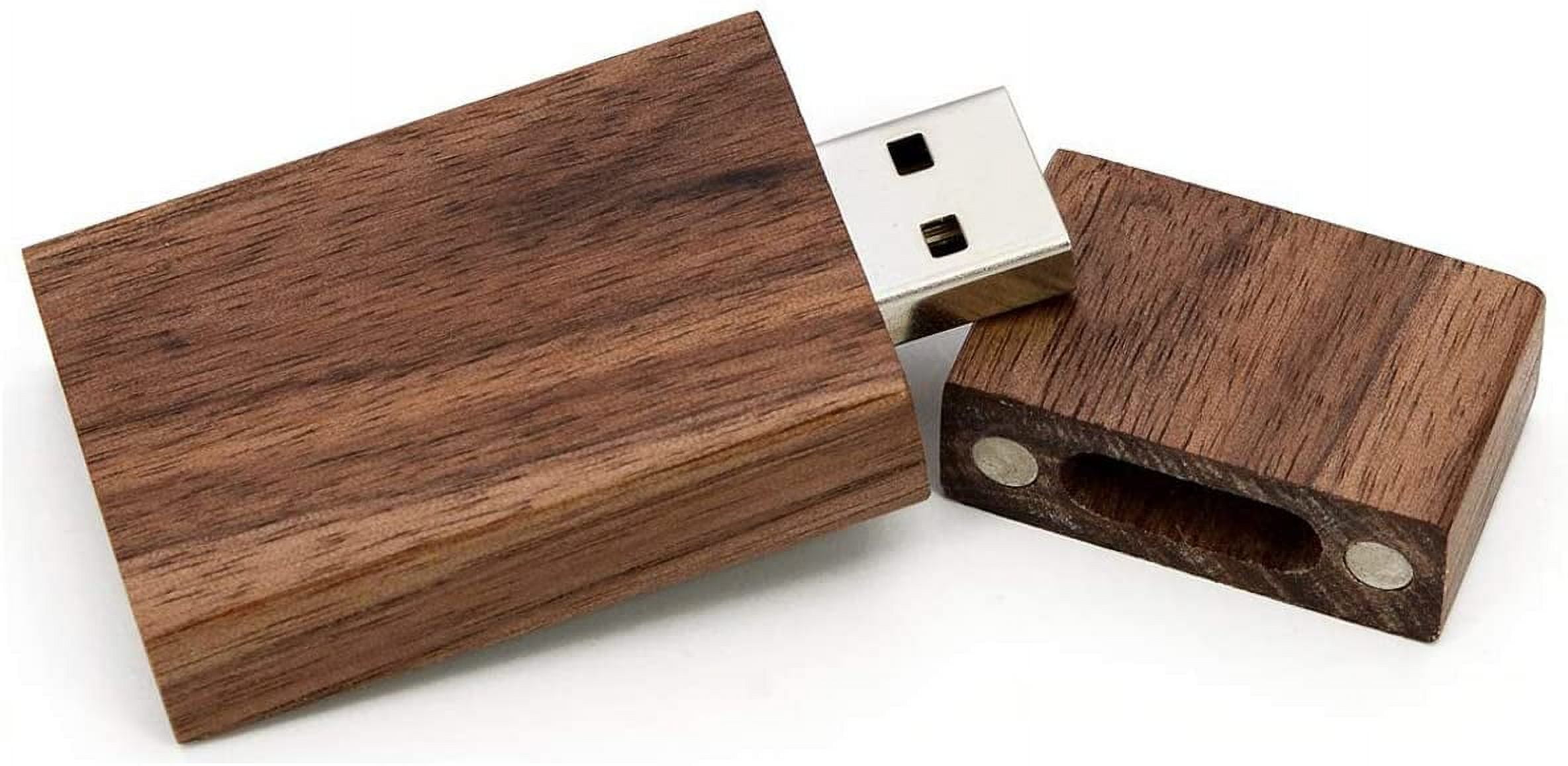 USB 64GB Flash Drive 10 Pack, Walnut Wood Flash Drives USB 2.0 Thumb Drives Wooden USB 64GB USB Stick Memory Stick