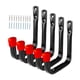 thumbnail image 5 of 5 ganchos de garaje resistentes, ganchos de utilidad, ganchos de almacenamiento, ganchos de pared para fregona, escoba, bicicletas, jardín, Patio, Rojo, 5 of 9