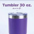 thumbnail image 3 of Vasos de Acero Inoxidable NORDAY Termo Tumbler 30oz 900ml Tapa violeta, 3 of 6