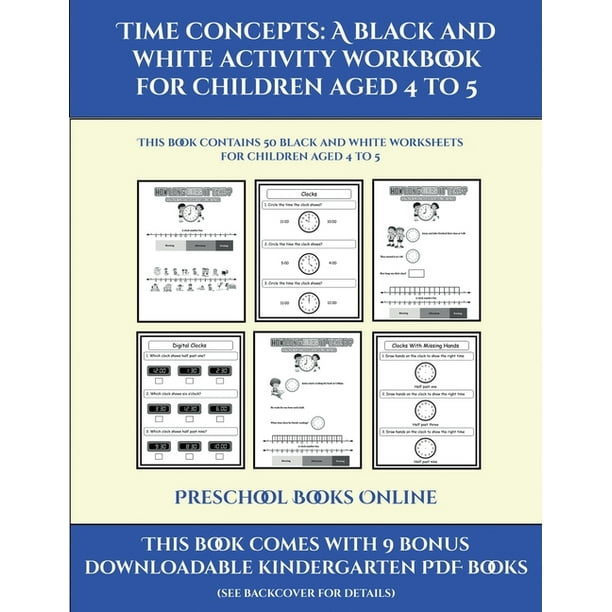 preschool books online preschool books online time concepts a black and white activity workbook for children