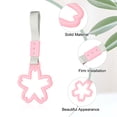 thumbnail image 3 of Uxcell 2 Pcs Flower Shaped Car Handle Straps, Car Hanging Accessories Bumper Warning Ring Drift Charm for Auto Bus Decor Interior Exterior Decoration, Pink (White Strap), 3 of 6