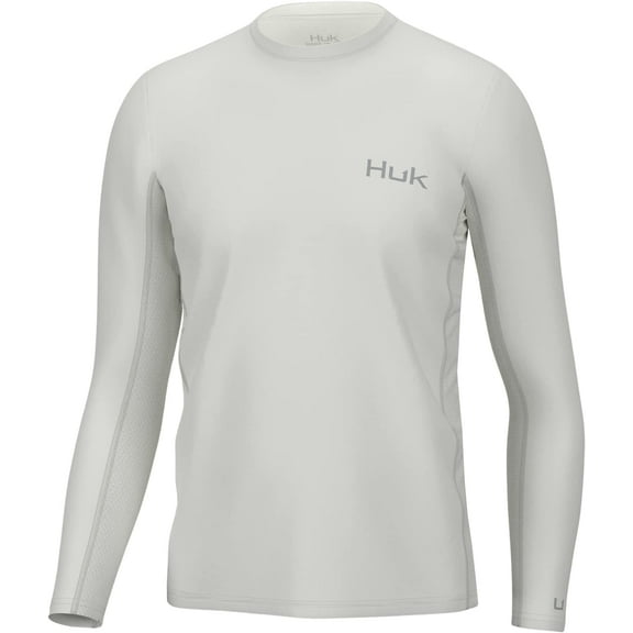 HUK Men Icon X Long Sleeve Performance Fishing Shirt - White - X-Large