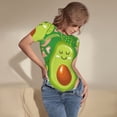 thumbnail image 5 of Easygdp Avocado Keep Calm Women'S Waist-Cinching Short-Sleeved Onesie, Olastic Onesiet,Snaps At Bottom,Easy To Put On And Take Off - Small, 5 of 9