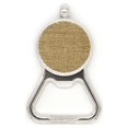 thumbnail image 1 of Tawny arpillera tejer patrón de ropa fresca de ilustración Acero inoxidable Metal cerveza tapa sacacorchos, 1 of 3