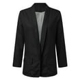 thumbnail image 5 of Outfmvch blazer jackets for women Classic Blazer Jackets Business Casual Boyfriend Plus Size Lightweight Work Blazer Jacket womens tops Black, 5 of 5