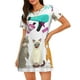 thumbnail image 1 of Balery Pet Care Grooming Camisón de manga corta con cuello redondo para mujer, cómodo y elegante., 1 of 6
