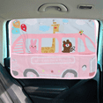 thumbnail image 5 of Magnetic Cartoon Car Rear Side Sunshade Window Curtain Children Sun Visor Heat Insulation Sun Blind Giraffe, 5 of 5