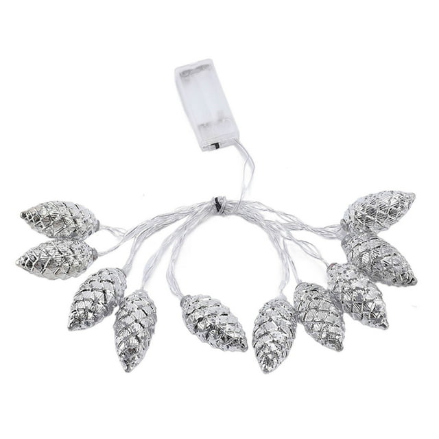 Christmas Tree Decoration Led Pinecone Light Strings Christmas Scene Decoration Battery Light Strings Christmas Tree Pendant Pinecone Modeling Lights 1.5M/59inch 10 Lights Animated Christmas