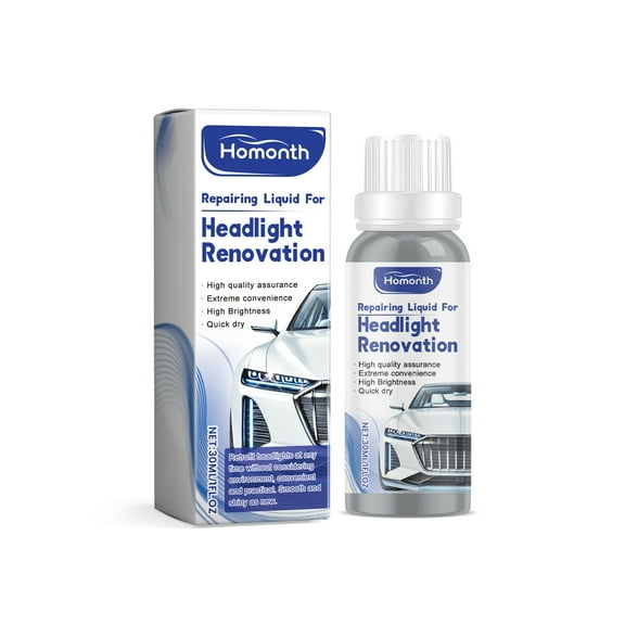 Homonth Car Headlight Repair Liquid, a cleaning agent for headlight care, dust removal, brightening, decontamination, polishing and refurbishment
