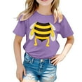 thumbnail image 1 of Pyjama Court et Chat pour Enfants Imprimé Coupe Ample Décontractée Manches Courtes pour Garçons et Filles T-Shirt d'Été Confortable, 1 of 3