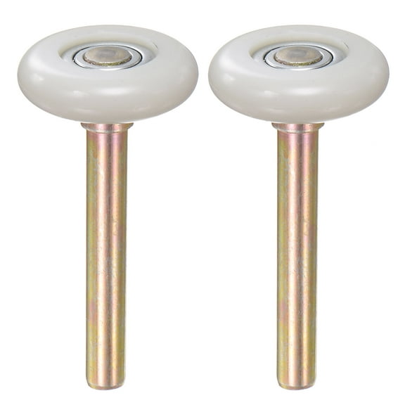 Uxcell 2 Packs 1.8" Nylon Garage Door Rollers for 2" Track, 3.3" Stem Garage Door Wheels, 6200zz Bearing 11 Balls, White
