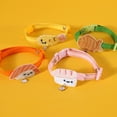thumbnail image 4 of sunsanly Colored Pet Collar with Bell Cartoon Pattern Non-Fading Adjustable Denim Puppy Cat Accessories Fashionable Embroidered Pendant for Daily Dressing Photos, 4 of 8