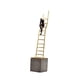 thumbnail image 1 of Escultura de arte abstracto, artesanía, decoración, acentos, estatua pensante, escaleras, pensador moderno Pensamiento, 1 of 9