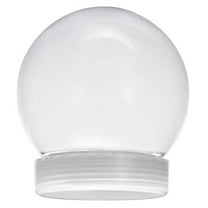 24 Pack - Creative Hobbies 4 Inch DIY Clear Plastic Water Globe Snow Globe with Screw Off Cap -Great for DIY Snow Globes