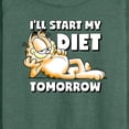thumbnail image 3 of Garfield - Start My Diet Tomorrow - Women's Lightweight French Terry Long Sleeve Shirt, 3 of 5