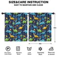 thumbnail image 2 of Blackout Kids Curtains,DarkBlue Colorful Dinosaurs Leaves Pattern Childrens Insulated Curtains Set Of 2,Bedroom Essentials,Toddler Room Decor 52"x63", 2 of 5
