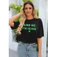 thumbnail image 2 of Camisa corta para el Día de San Patricio para mujer Kiss Me I'm Irish, 2 of 6