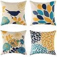 thumbnail image 1 of 4 Piezas Fundas De Cojines Decorativos 45 X 45 Cm Fundas De Cojines Funda De Cojín De Lino De Algodón Funda De Almohada Sofá Cama Auto Hogar Oficina Deco Almohada Cuadrada, 1 of 5