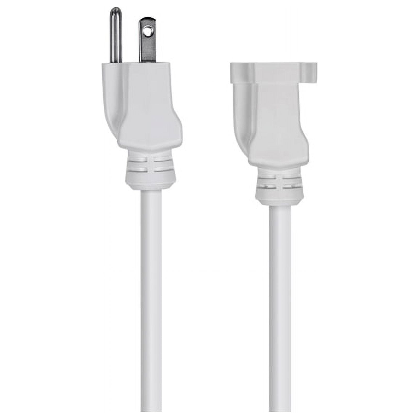 25 Feet White Durable Heavy Duty Single Outlet Indoor Outdoor Extension Cord 13A-125V-1625W
