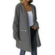 thumbnail image 2 of Camisas para adolescentes,Chaqueta con capucha para mujer, cárdigan de manga larga con bolsillos, poliéster, ropa informal para el hogar, sopatenor, 2 of 8