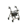 thumbnail image 1 of Drive Medical Aluminum Rollator Walker Fold Up and Removable Back Support, Padded Seat, 6" Wheels, Red, 1 of 7