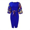 thumbnail image 3 of Felwors Summer Women's Plus Size Temperament Commuting Plus Size Printed Dress, 3 of 7