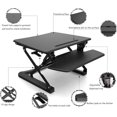 thumbnail image 3 of Convertisseur de Bureau Debout de 37 Pouces, Surélevé Robuste à Hauteur Réglable Assis-Debout avec Plateau pour Clavier et Support, Double Moniteur pour Bureau et Maison, 3 of 8