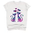 thumbnail image 2 of Pntutb Camiseta con estampado de gato y cuello redondo para el día de San Valentín para adulto Pntutb Pntutb-5424, 2 of 3