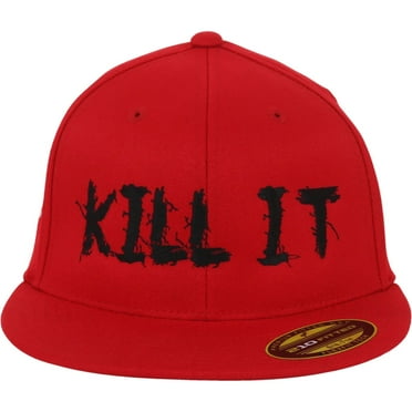 5% Nutrition Rich Piana Love It Kill It Red Trucker Hat, Baseball Hat - Fitted Flexfit Flat Bill Cap for Men and Women, Embroidered White 5 Percent Logo