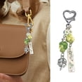 thumbnail image 2 of Lerpwige Versatile Green Resin Shamrock Phone Strap Flower Charm Keyring For Phone Keys or Cards Trendy Hanging Accessory, 2 of 8