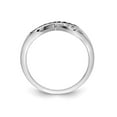 thumbnail image 2 of 14K White Gold Ring Band Diamond Round with Black and, Size 7, 2 of 5