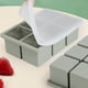 thumbnail image 5 of Bandejas de silicona para cubitos de hielo: moldes de silicona para cubitos de hielo de gran tamaño con tapa extraíble a prueba de fugas Bandeja cuadrada para cubitos de hielo para cócteles, whisky,, 5 of 5