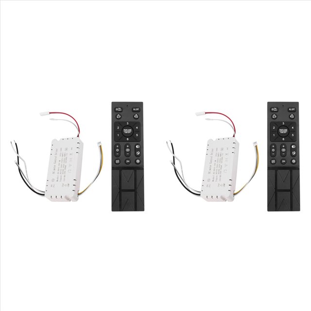 2X Kit de Control Remoto para Ventilador de Techo con 6 Configuraciones de Velocidad, Control Remoto de Repuesto para Ventilador de Techo, Controles de Atenuación, 110-265 V