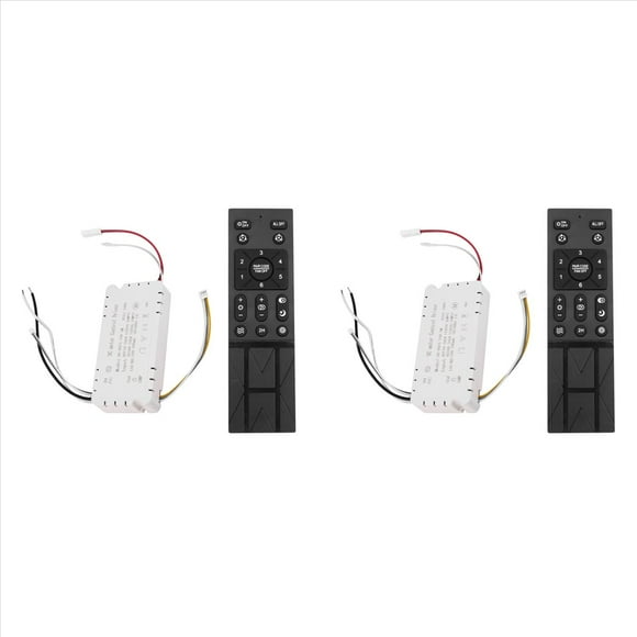 2X Kit de Control Remoto para Ventilador de Techo con 6 Configuraciones de Velocidad, Control Remoto de Repuesto para Ventilador de Techo, Controles de Atenuación, 110-265 V