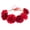 B Red, variant on Flower Crown Headband for Women Fairy Style Elegant Sweet Hair Band Chiffon Floral Garland Hair Wreath for Bridal Wedding Spring Summer Red
