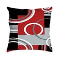 thumbnail image 1 of relayinert Housses de Coussin Décoratives en Polyester Rouge et Noir, Durables W0081-4, 1 of 6