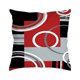 thumbnail image 1 of Bewildely Fundas de almohada negras y rojas, fundas de almohada elegantes y duraderas para el hogar, transpirables, suaves y fáciles de cuidar Decoración del hogar W0081-4, 1 of 6